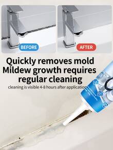 1pc Anti-Mold Cleaning Gel (Approx. 4.06 Oz), For Removing Mold And Mildew From Kitchen, Bathroom, Refrigerator Seals, Washing Machine, Countertops, Walls, Etc.