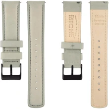 Local Delivery- Christmas Gift Quick Release Leather Watch Bands Genuine Watch Straps For Men Women Top Grain Leather Watch Strap, White Elephant Gifts, Stocking Stuffers For Men, Father's Day Gifts - Saddle Brown & Black - 查看 3