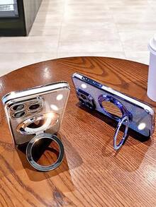 Ốp điện thoại mạ bạc cao cấp kèm giá đỡ từ tính hình vòng xe đạp, gương trang điểm tích hợp, đá lấp lánh, phong cách Y2K, vỏ silicon mềm chống sốc thời trang mùa hè mới, tương thích với iPhone 16/16E/15/14/13/12/11/X/XS/XR/8/7 Plus/Pro/Max/Mini, tương thích với Galaxy S24/S25 Ultra, tương thích với Redmi, tương thích với Honor, tương thích với OPPO Reno, tương thích với MOTO, tương thích với Infinix, dành cho nữ năm 2025, chống nước, chống sốc, chống trầy xước, phiên bản quốc tế, không phải phiên bản nội địa. - Bạc - Xem 6