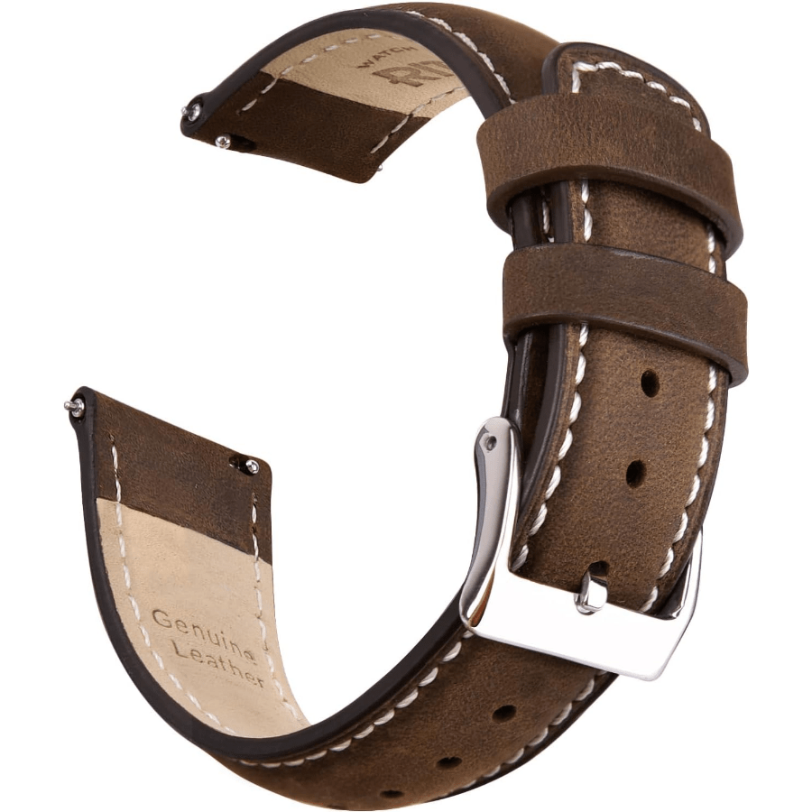 Saddle Brown & White & Silver