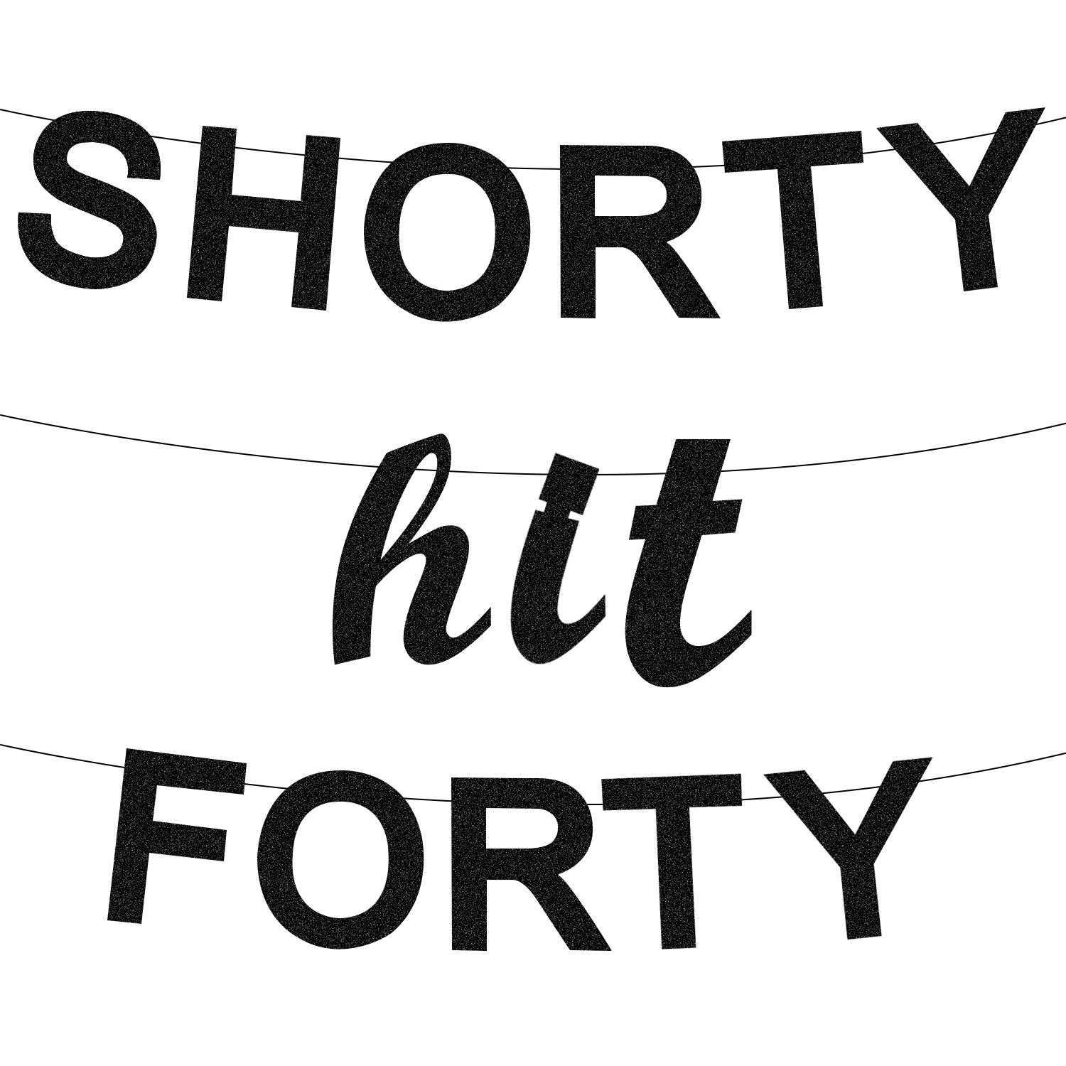 40th Birthday Decorations Women Men Birthday Party Decor Sign Funny Banner 40th Bday Party Supplies Shorty Hit Forty Birthday Banner Party Decoration - View 1