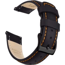 Local Delivery- Christmas Gift Quick Release Leather Watch Bands Genuine Watch Straps For Men Women Top Grain Leather Watch Strap, White Elephant Gifts, Stocking Stuffers For Men, Father's Day Gifts - Toffee Brown & Black - 查看 5