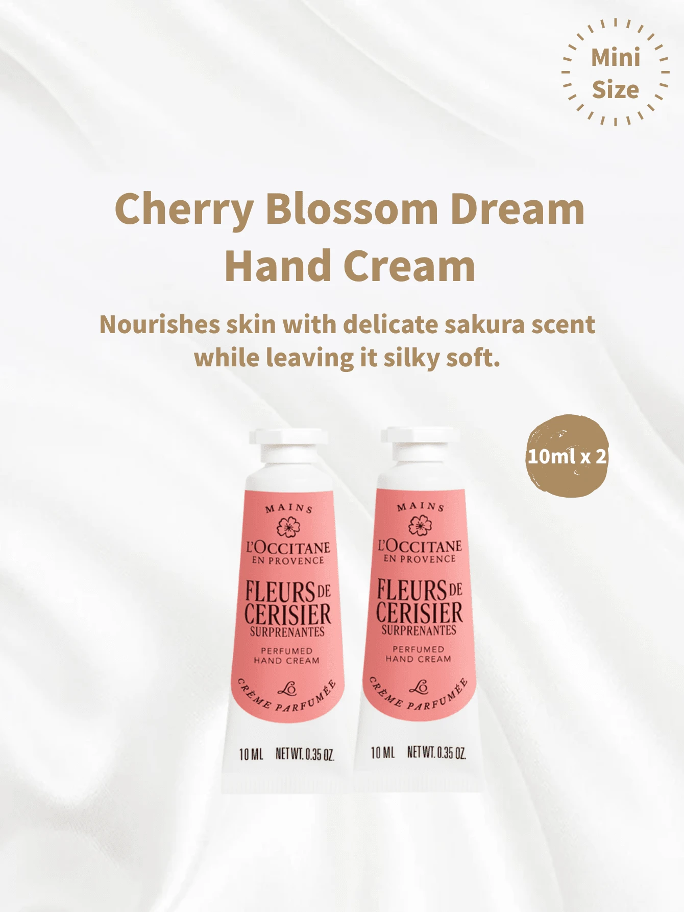 L'Occitane Occitane Cherry Blossom Hand Cream Sample 10ml + Occitane Shea Butter Hand Cream Sample 10ml + Occitane Cherry Blossom Hand Cream Sample - Dreamy Sakura*2 - View 1