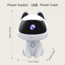 1pc Cute White Smart Cat-Shaped Home Security Camera, Wireless IP Camera For Remote Monitoring Via Smartphone, Dual-Way Audio, HD Cam For Pets & Elders, Night Vision, Multi-User Sharing