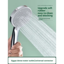 Multi-Function Shower Handheld Sprayer, Large Panel Showerhead With Liquid Silicone Holes, Suitable For Hot Water Heater