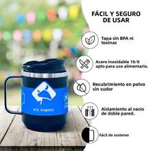 Termo para Café de Doble de Acero Inoxidable 400ml, Termo Taza Térmica para Café con Tapa Hermética y Pajita Telescópica, Taza Termica Frio y Caliente Portátil Vaso Viaje para Café, Té y Agua(Negro) - Negro - Ver 6