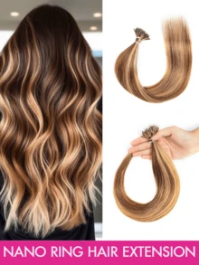 纳米环接发 真人发丝隐形纳米环接发 直发纳米珠接发 50S 冷熔接发 增加发量 - 彩色 - 查看 23