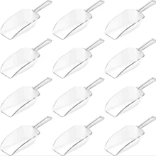 6 Stücke 17cm Mini Transparente Plastiklöffel für die Küche, Multifunktions Mini Eislöffel für Hochzeit, Süßigkeiten, Dessert, Buffet, Eis, Proteinpulver, Kaffee, Tee