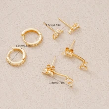 3 Paar Ohrringe im Schmetterlingsdesign aus hypoallergenen Materialien für Frauen, modisches Ohrstecker Set für mehrfache Piercings, Geburtstagsgeschenk, Styling-Accessoire