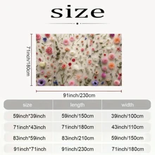 1pc Multicolor Flower 2D Flat Background Flag Wall, Polyester Fiber, Multiple Sizes, Suitable For Home, Yard Decoration Background, Birthday Party, Anniversary And Home Decoration And Party Photo Background