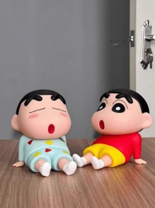 Crayon Shin-Chan Anime Figure Phone Holder, Kawaii Desktop Ornaments, Multi-Functional Lazy Phone Stand, Perfect For Home Office Decor, Ideal Gift For Anime Fans, Kids, Teens, Great For Christmas, New Year, Birthday, Party Favors