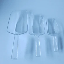6 Stücke 17cm Mini Transparente Plastiklöffel für die Küche, Multifunktions Mini Eislöffel für Hochzeit, Süßigkeiten, Dessert, Buffet, Eis, Proteinpulver, Kaffee, Tee
