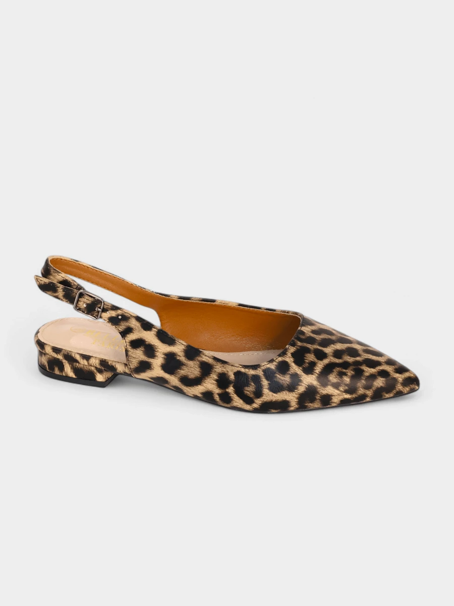 Plus Size Fashion Comfortable Pointed Toe Low Heel Shoes For Women - Leopard - View 1