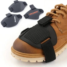 Anti Slip Motorcycle Foot Nail Cover - Gear Shift Protector And Shoe Grip Enhancer, Thick Synthetic Rubber, Black With Red Logo, Textured Surface Enhanced Control, Hand Wash Or Dry Clean, Motorcycle Shoe Protector - Multicolor - View 12