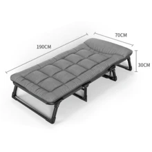Compact Adjustable Sleeping Cot – 4-Position Recline, 440lbs Max Weight, Includes Pad" - Grey - View 6