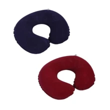 2 件充气 C 型颈枕，办公椅头枕，旅行颈枕，家居旅行配件