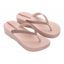 Women's Flip Flops MESH CHIC PLAT IP83386 BD733 - Pink/glitter pink - View 2