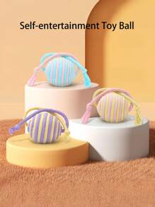 Cat Toy Ball - Self-Entertaining, Boredom-Relieving, Scratch-Resistant, Chew-Resistant, Soft-Sounding (Non-Noisy), Teething Toy For Kittens And Cats, Sound-Activated Pet Supplies