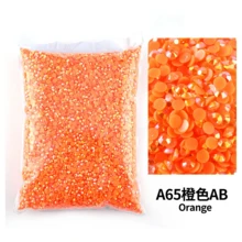 散装批发 2-6 毫米果冻 AB 树脂非热修复水钻 平底塑料水晶 闪粉 大包装宝石 - 彩色 - 查看 24