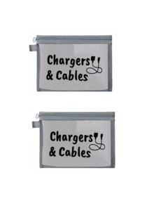 带数据线图案的网眼化妆包，红色气垫收纳便携式收纳包，化妆包，护肤包，旅行必需品，宿舍用品，婚礼新娘礼物，母亲礼物，生日礼物，送给朋友和老师的礼物，浴室收纳，珠宝收纳，唇油和化妆品收纳包，返校用品 - 彩色 - 查看 24