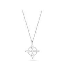 Collar con colgante de nudo de bruja de acero inoxidable, amuleto eslavo, adecuado tanto para hombres como para mujeres, regalo encantador para ella