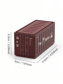 1 Piece, Container Storage Box, Metal Mini Model Display Box, Mini Model Decoration Storage, Collection Display Box, Elegant Storage Box, Suitable For Home Organization, Suitable For Home Storage And Industrial Style Containers (Some Products Do Not Have Patterns) - Multicolor - View 6
