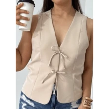 Women Tank Tops & Camis - Beige - View 2