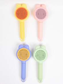 1 件小动物兔毛刷、龙猫梳、按摩顺毛针梳宠物梳、仓鼠梳、猫梳、狗梳，帮助宠物去除浮毛和毛结（颜色随机）