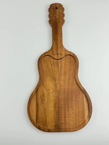 半件装吉他造型奶酪板，木质托盘，不对称造型，木质餐盘，早餐托盘，餐盘，派对装饰托盘，牛排托盘，水果托盘，糖果托盘，寿司托盘，零食托盘，装饰托盘，多功能木质托盘，适合家庭聚会、朋友聚会、户外使用