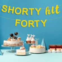 40th Birthday Decorations Women Men Birthday Party Decor Sign Funny Banner 40th Bday Party Supplies Shorty Hit Forty Birthday Banner Party Decoration - View 4