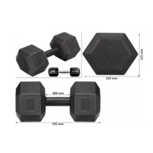 2-10 KG Hex Dumbbells Weight Set Pairs Hand Concrete Plastic GYM Fitness 36-12