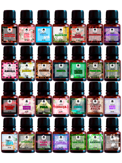 Kit 30, 20 e 10 Essências 20ml Para Difusores e Umidificadores | Enviamos de Acordo com Imagem