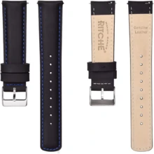 Local Delivery- Christmas Gift Quick Release Leather Watch Bands Genuine Watch Straps For Men Women Top Grain Leather Watch Strap, White Elephant Gifts, Stocking Stuffers For Men, Father's Day Gifts - Saddle Brown & Silver - 查看 4