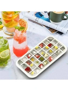 NetHong 64 Grids Ice Cube Tray With Lid Party Bar Ice Cube Maker Mould Ice Storage Box,Double-Layer Transparent Silicone Ice Cube Tray With Lid – Non-Stick Ice Mould For Effortless Ice Production, Perfect For Smoothies, Cocktails, And Baby Food Storage - White - View 5