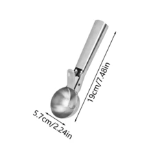 1pc Stainless Steel Ice Cream Scoop Ice Cream Scoop Fruit Scoop Thickened For Easy Cleaning Ice Cream Scoop Ice Cream Scoop Scoop - Silver - View 15