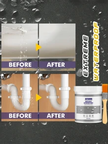 JAYSUING 100g/300g; Transparent Waterproof Adhesive; Waterproof Coating For Exterior Window Sills; Waterproof Leak-Stopping Adhesive; Crack Repair For Outdoor Use; Leak Repair For Bathrooms; Leak-Stopping And Penetrating Agent