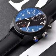 Local Delivery- Christmas Gift Quick Release Leather Watch Bands Genuine Watch Straps For Men Women Top Grain Leather Watch Strap, White Elephant Gifts, Stocking Stuffers For Men, Father's Day Gifts - Black & Black - 查看 2