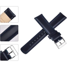 Local Delivery- Christmas Gift Quick Release Leather Watch Bands Genuine Watch Straps For Men Women Top Grain Leather Watch Strap, White Elephant Gifts, Stocking Stuffers For Men, Father's Day Gifts - Light Orange & Silver - 查看 2