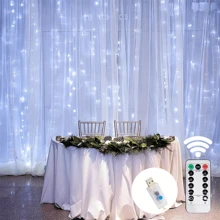 Luci a LED tipo lucine, luci a filo alimentate da USB con telecomando, adatte per Natale, Ognissanti, matrimonio, compleanno, festa, decorazione casa e camera da letto