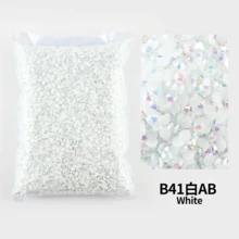 散装批发 2-6 毫米果冻 AB 树脂非热修复水钻 平底塑料水晶 闪粉 大包装宝石 - 彩色 - 查看 17