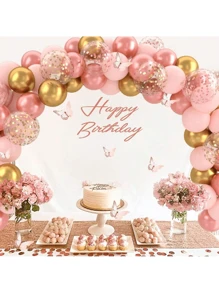 Set da 30/50 palloncini da 10 pollici/12 pollici in oro rosa e pieni di coriandoli, adatti per matrimoni a tema, lauree, compleanni, matrimoni, fidanzamenti, cerimonie di apertura scolastica, addii al nubilato, decorazioni con palloncini, feste con palloncini, sfondi per foto, eventi all'aperto, accessori per foto