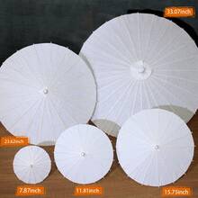 Elegant White Oil Paper Umbrella - Perfect For Weddings & Photo Props, Sun-Blocking Design, Spring Summer Picks, Brides Maid Gifts, Room, Bedroom Decor, Bedroom Decor, Beach, Travel, For Men, For Women, Vacationcute Stuff - Multicolor - View 13