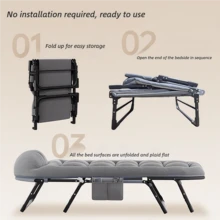 折叠床午睡床户外单人床简易便携办公室午休行军床多功能休闲椅陪护床