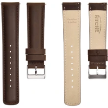 Local Delivery- Christmas Gift Quick Release Leather Watch Bands Genuine Watch Straps For Men Women Top Grain Leather Watch Strap, White Elephant Gifts, Stocking Stuffers For Men, Father's Day Gifts - Saddle Brown & White & Black - 查看 5