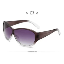 Y2k Oversized Sunglasses Women For Men Luxury Brand Designer Vintage Sunglasses Popular Punk Sport Goggle Outdoor Shades UV400 - 茶茶黃 - 查看 2