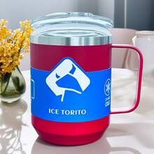 Termo para Café de Doble de Acero Inoxidable 400ml, Termo Taza Térmica para Café con Tapa Hermética y Pajita Telescópica, Taza Termica Frio y Caliente Portátil Vaso Viaje para Café, Té y Agua(Rojo) - Rojo - Ver 8