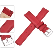 Local Delivery- Christmas Gift Quick Release Leather Watch Bands Genuine Watch Straps For Men Women Top Grain Leather Watch Strap, White Elephant Gifts, Stocking Stuffers For Men, Father's Day Gifts - Saddle Brown & White & Gold - 查看 3