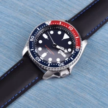 Local Delivery- Christmas Gift Quick Release Leather Watch Bands Genuine Watch Straps For Men Women Top Grain Leather Watch Strap, White Elephant Gifts, Stocking Stuffers For Men, Father's Day Gifts - Black & Blue & Black - 查看 5
