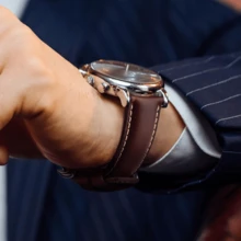 Local Delivery- Christmas Gift Quick Release Leather Watch Bands Genuine Watch Straps For Men Women Top Grain Leather Watch Strap, White Elephant Gifts, Stocking Stuffers For Men, Father's Day Gifts - 黑色,白色和黑色 - 查看 3