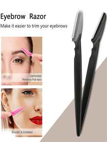 60/50/40/30/20/12/5件套便携式脱毛套装，男女通用，面部毛发修剪器，眉毛修剪器，皮肤柔滑工具，带保护箔刀片 - 米色 - 查看 5